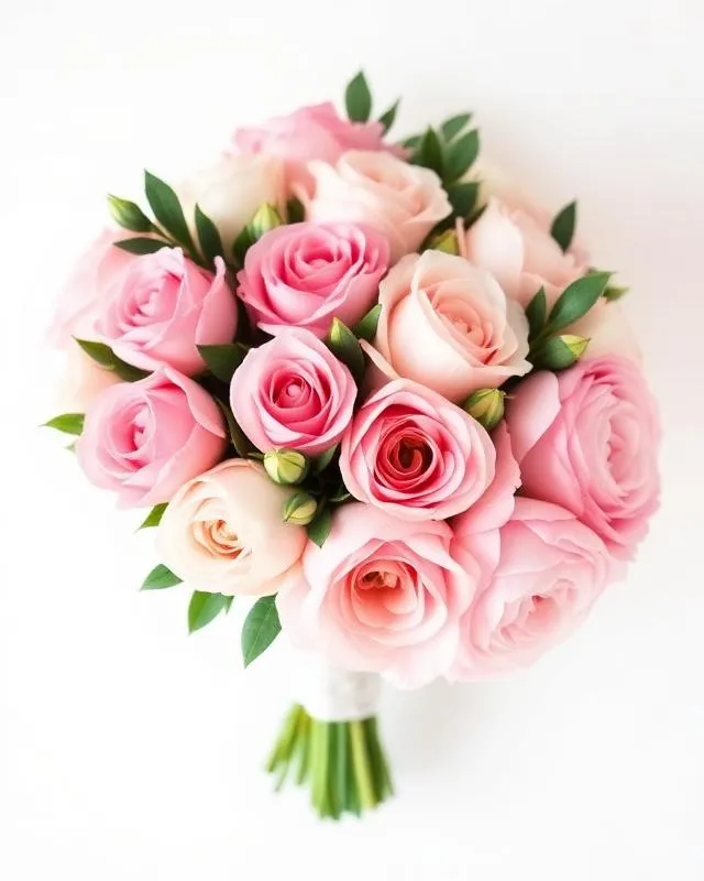 Blushing Romance bouquet of soft pink roses for flower delivery in Hong Kong