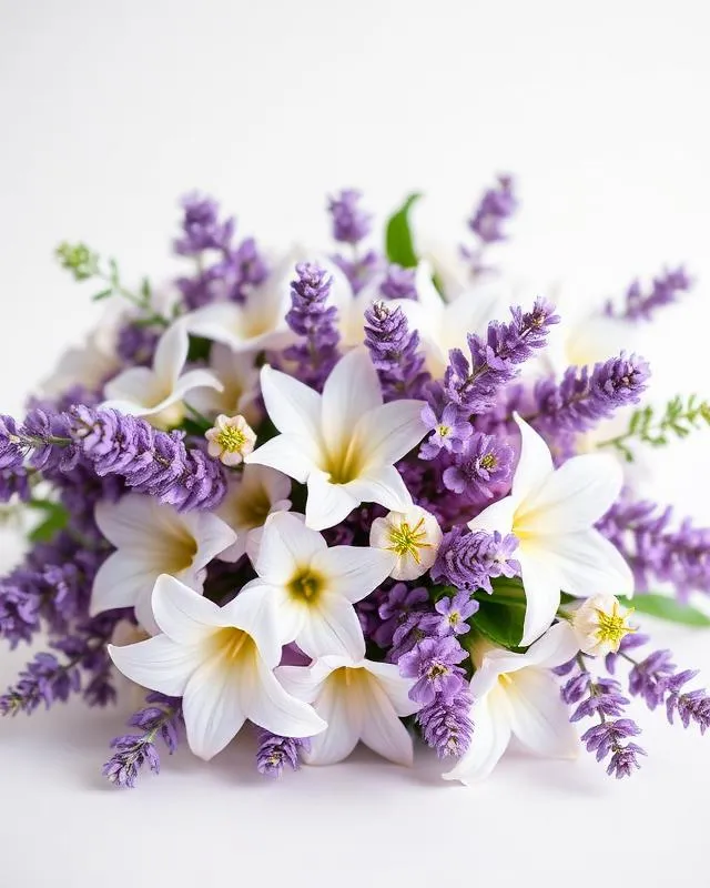 Lavender Love bouquet of purple lavender and white flowers for Hong Kong delivery